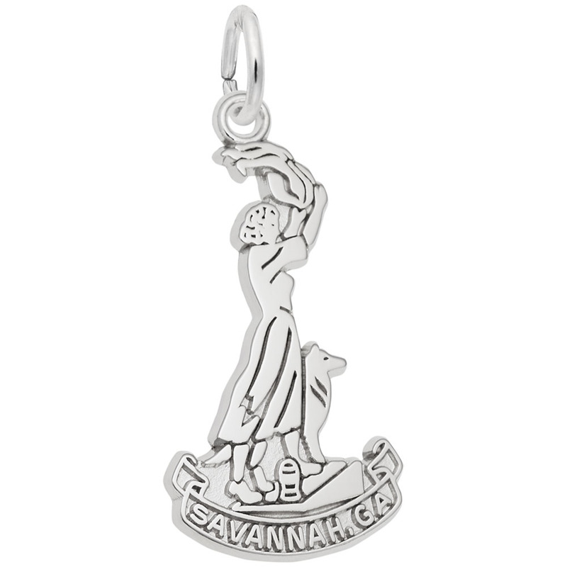 Sterling Silver Waving Girl Charm Especially Made For Levy's